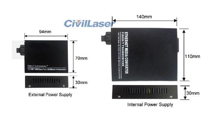 100M Dual Fiber Media Converter 10/100M Adaptive Unidirectional Transceiver